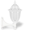 48x28 cm - DUY E27 Beyaz kısa kollu yukarı yöne bakan dekoratif alüminyum döküm duvar tipi aplik Fransız tipi dış mekan aydınlatma duvar apliği