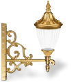 43x42 cm - DUY E27 Gold ferforje kollu yukarı yöne bakan dekoratif alüminyum döküm duvar tipi aplik Fransız kapaklı dış mekan aydınlatma duvar apliği