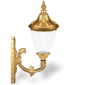 48x28 cm - DUY E27 Gold sarmaşık kollu yukarı yöne bakan dekoratif alüminyum döküm duvar tipi aplik şapkalı dış mekan aydınlatma duvar apliği