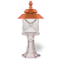 55x25 cm - DUY E27 Bakır şapkalı beyaz şapkalı alüminyum döküm dekoratif Fransız tipi set üstü aydınlatma armatürleri
