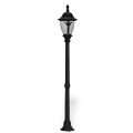 187xx27 cm - DUY E27 Uzun yapraklı model dekoratif alüminyum döküm Fransız tipi bahçe çim aydınlatma direği
