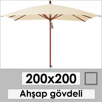 200x200 ahşap şemsiye