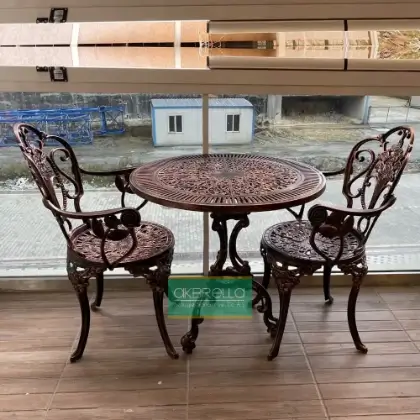 Bakır eskitme balkon takımı 1