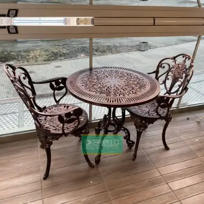 Bakır eskitme balkon takımı 2