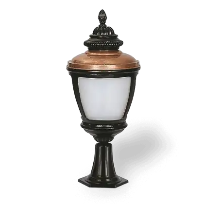 Kubbe modelli alminyum dkm dekoratif nostaljik modern bahe aydnlatma siyah bakr apkal set st aplik modeli