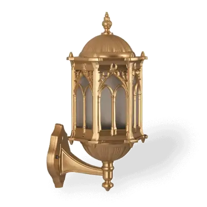 Alminyum  yukar yne bakan dekoratif bahe aydnlatma kk kollu gold duvar aplii