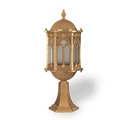 Gold alminyum dkm dekoratif bahe aydnlatma set st aplik modeli