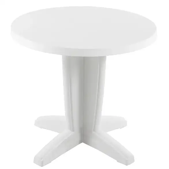 Plastik yuvarlak masa beyaz 80 cm