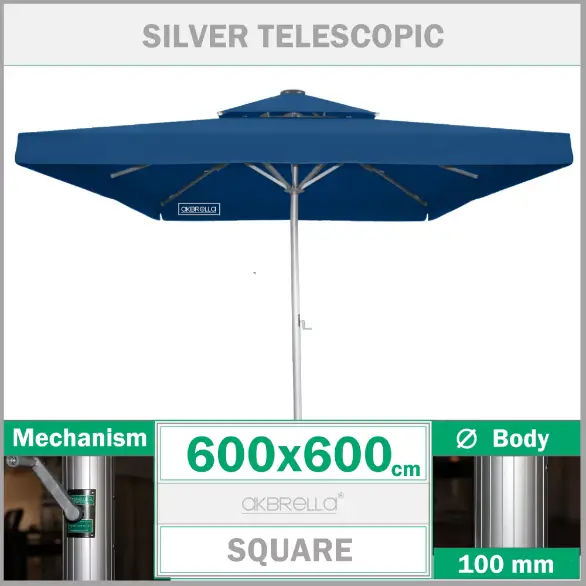 600x600 Teleskopik cafe şemsiyesi