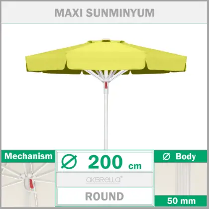 200 ap 50mm Maxi Sunminyum mandall sistem rzgara dayankl balkon havuz emsiyesi