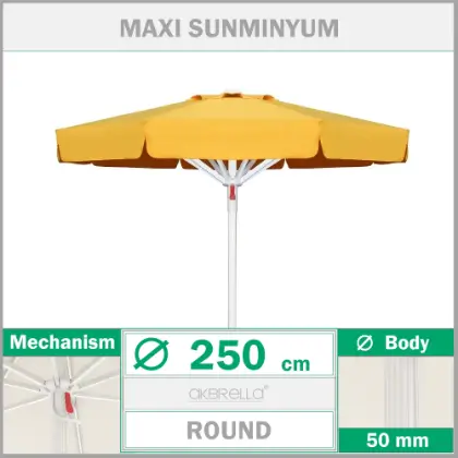 250 ap 50mm Maxi Sunminyum mandall sistem rzgara dayankl balkon havuz emsiyesi