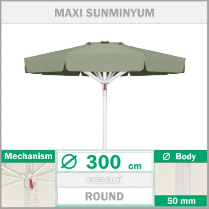 300 ap 50mm Maxi Sunminyum mandall sistem rzgara dayankl balkon havuz emsiyesi