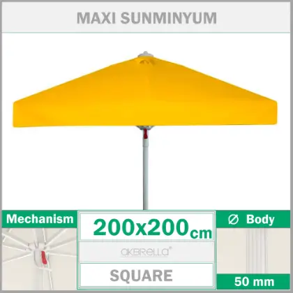 2x2 Metre 50mm Maxi Sunminyum mandall sistem rzgara dayankl balkon havuz emsiyesi