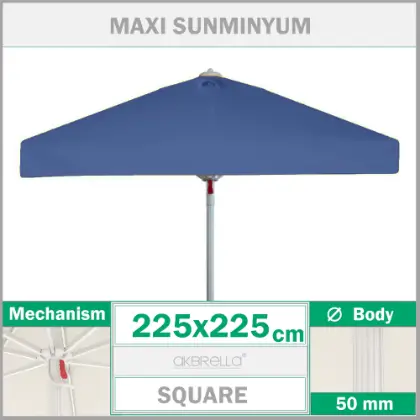 2.25x2.25 Metre 50mm Maxi Sunminyum mandall sistem rzgara dayankl balkon havuz emsiyesi