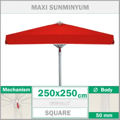 2.5x2.5 Metre 50mm Maxi Sunminyum mandall sistem rzgara dayankl balkon havuz emsiyesi