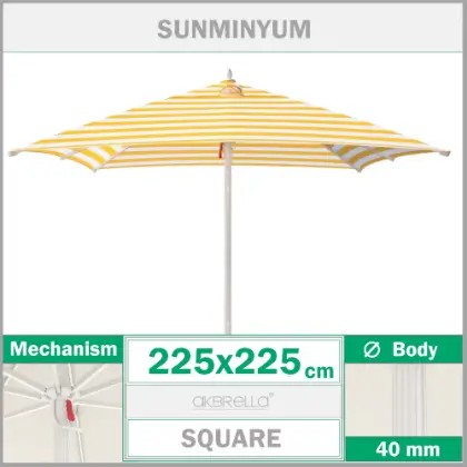2.25x2.25 Metre 40mm Sunminyum mandall sistem rzgara dayankl balkon havuz emsiyesi