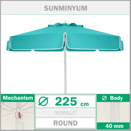 225 ap 40mm Sunminyum mandall sistem rzgara dayankl balkon havuz emsiyesi