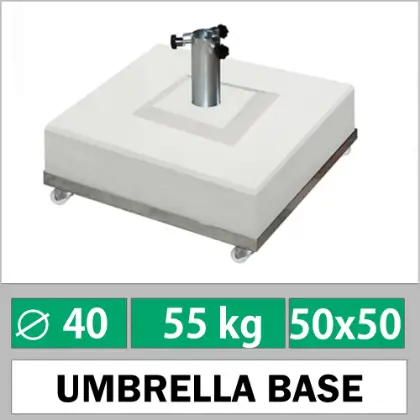 40-50mm borulu 55 kg DELUX 50x50 cm emsiye aya