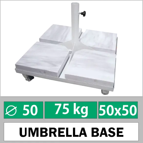 50x50 şemsiye ayağı 75 kg