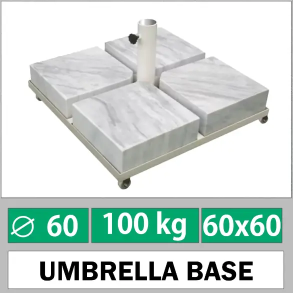 100 kg şemsiye ayağı 60xx60