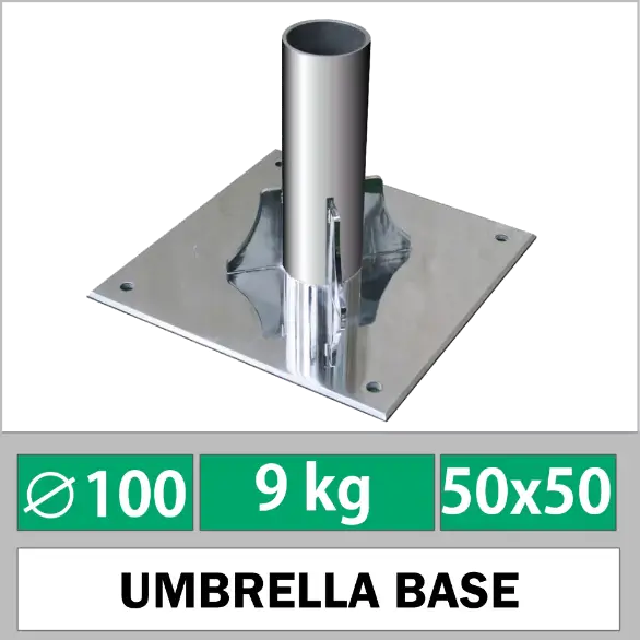 Galvaniz şemsiye sabit ayağı 100mm