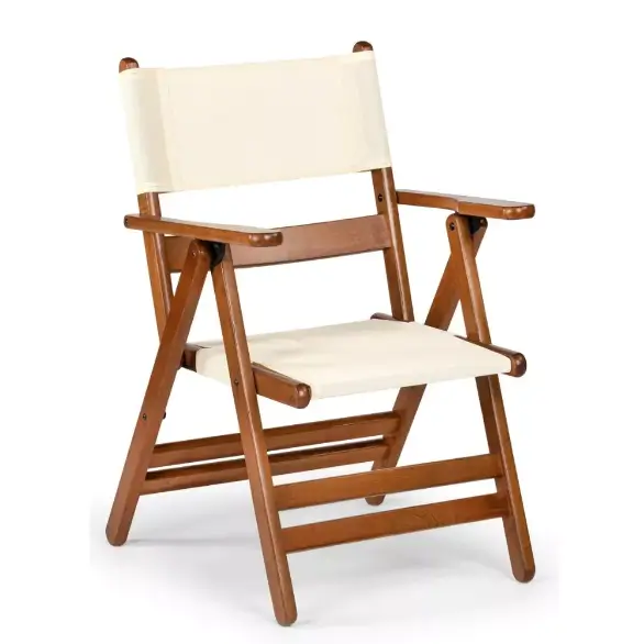 Atina pvc katlanır kumaşlı ahşap sandalye