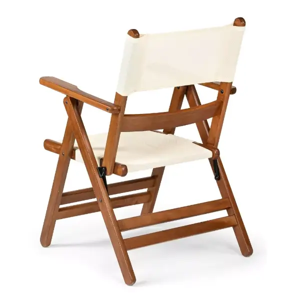 Atina pvc katlanır kumaşlı ahşap sandalye arka