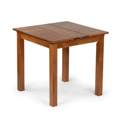 Atina 4 ayak ahşap masa 80x80 yan