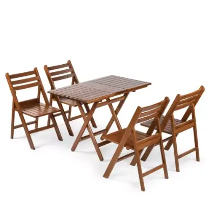 60x80 ahşap katlanır masa takım