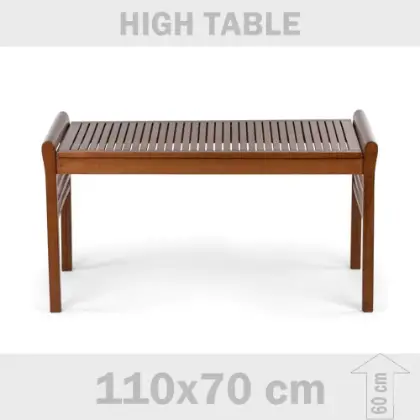 110x70x60 cm D mekan grgen aacndan yksek ahap bahe sehpas
