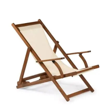 122x97x60cm Katlanr balkon iin sandalye tipi ahap katlanr ezlong kollu model