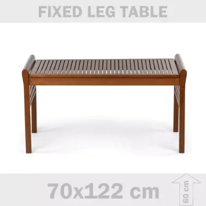 122x70x60 cm D mekan bahe balkon iin grgen ahap yksek sehpa