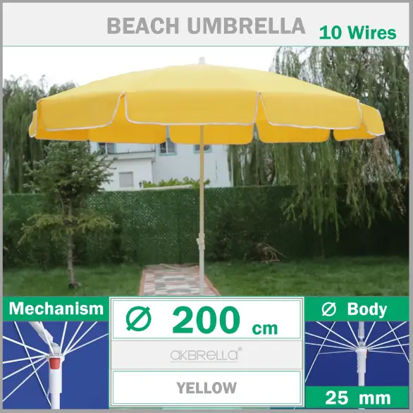 Plaj şemsiyesi sarı