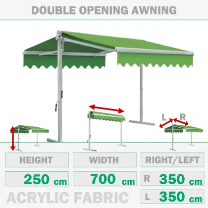 ift alr tente, Ayakl tente 700x350X350 cm