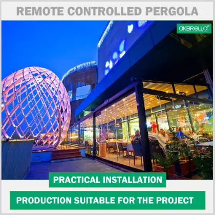 Kumandal motorlu pergola 2