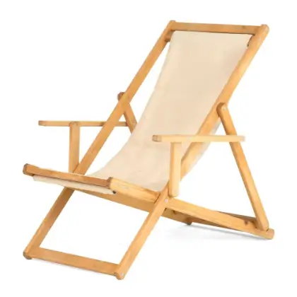 110x110x75 cm Kumal balkon iin ahap katlanr ezlong sandalye kollu