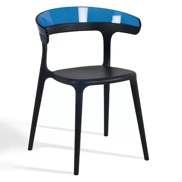 Luna Siyah sandalye mavi