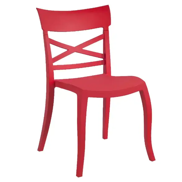 X-Sera-S plastik sandalye kırmızı