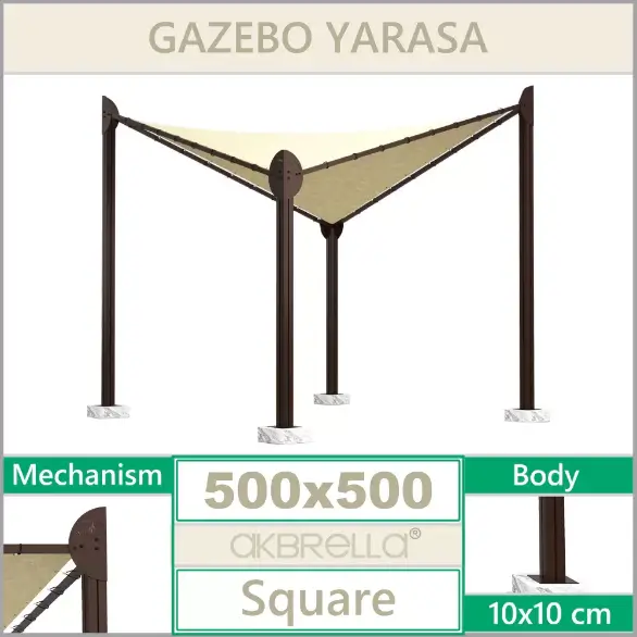 Yarasa Tipi Gölgelendirme 5x5 Metre