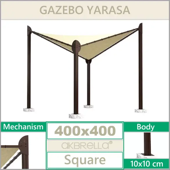 Yarasa Tipi Gölgelendirme 4x4 Metre