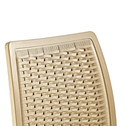 Koyu Kahve Kolsuz Plastik Rattan Sandalye 2523 Detay