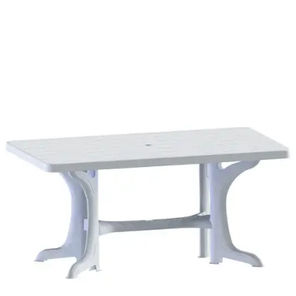 Beyaz Ayaklı Plastik Dikdörtgen Masa 2580 B