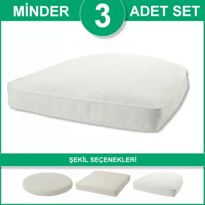 3 Atet takımlanmış sandalye minderi seti