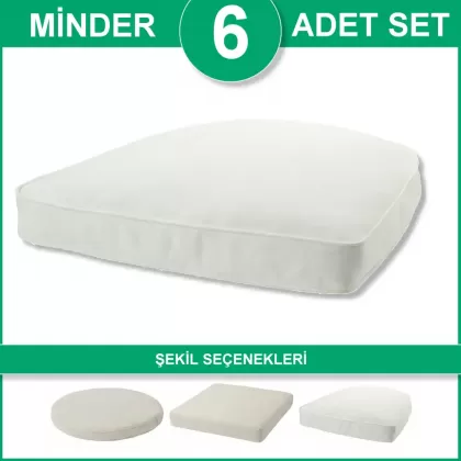 6 Atet takımlanmış sandalye minderi seti
