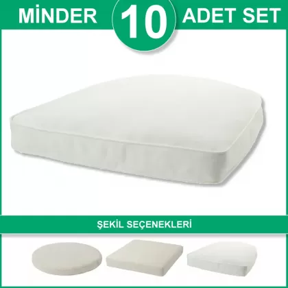 10 Atet takımlanmış sandalye minderi seti
