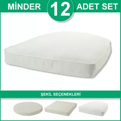 12 Atet takımlanmış sandalye minderi seti