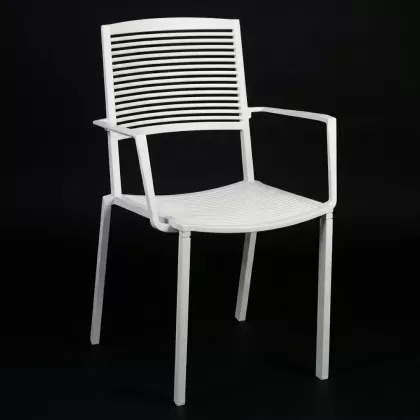 Alüminyum döküm modern dış mekan sandalye beyaz