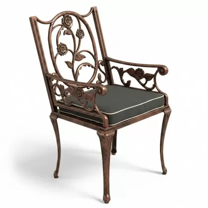 Alüminyum döküm bakır eskitme ferforje sandalye