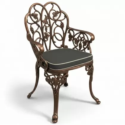 Alüminyum döküm bakır eskitme ferforje sandalye