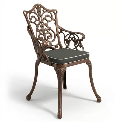 Alüminyum döküm bakır eskitme ferforje sandalye